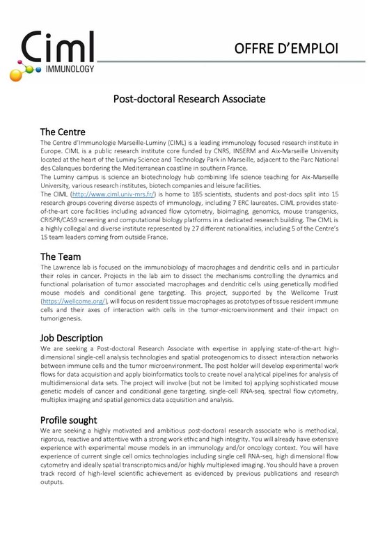 Post-doctoral Research AssociateOffre Emploi_PDRA_WT_2025.pdf